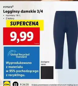 Lidl Legginsy damskie 3/4 Esmara oferta