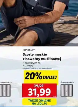Lidl Szorty męskie m-xl Livergy oferta