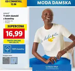 Lidl T-shirt damski s-l Esmara oferta