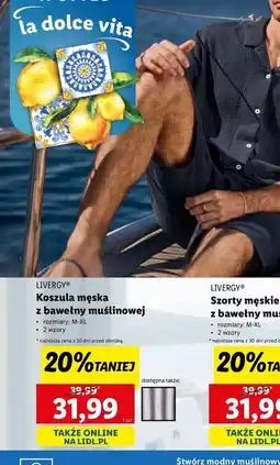 Lidl Koszula męska rozm. m-xl Livergy oferta