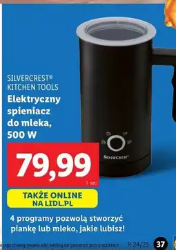 Lidl Spieniacz do mleka 500 w Silvercrest oferta