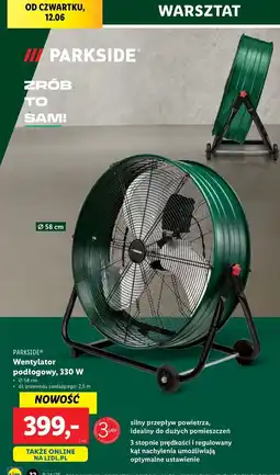 Lidl Wentylator podłogowy 330 w Parkside oferta
