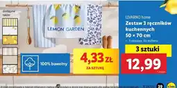 Lidl Ręczniki kuchenne 50 x 70 cm Livarno Home oferta