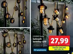 Lidl Łańcuch 10 led Livarno Home oferta