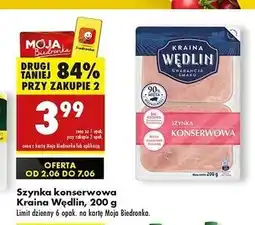 Biedronka Szynka konserwowa Kraina Wędlin oferta