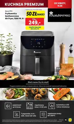 Lidl Frytkownica beztłuszczowa 1500w Masterpro oferta