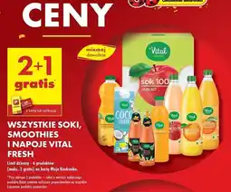 Biedronka Sok 100% wyciśnięty z pomarańczy Vital Fresh oferta