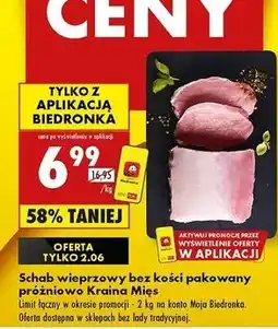 Biedronka Schab wieprzowy bez kości Kraina Mięsa oferta