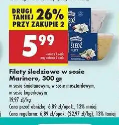 Biedronka Filety śledziowe w sosie koperkowym Marinero oferta