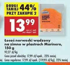 Biedronka Łosoś wędzony na zimno Marinero oferta