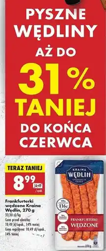 Biedronka Frankfurterki wędzone Kraina Wędlin oferta
