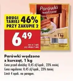 Biedronka Parówki wędzone z kurcząt Konspol oferta