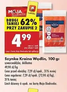 Biedronka Szynka delikatna Kraina Wędlin oferta