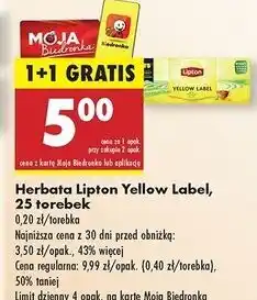 Biedronka Herbata Lipton Yellow Label Tea oferta