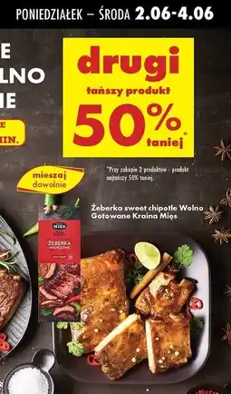 Biedronka Żeberka sweet chipotle wolno gotowane Kraina Mięs oferta