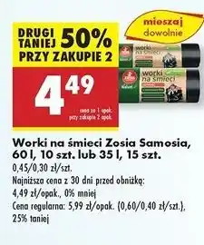Biedronka Worki na śmieci 60 l Zosia Samosia oferta