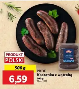Lidl Kaszanka z wątróbką Pikok oferta