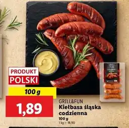 Lidl Kiełbasa śląska codzienna Grill And Fun oferta