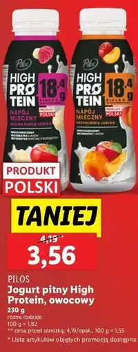 Lidl Napój mleczny brzoskwinia-mango Pilos High Protein oferta