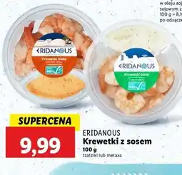 Lidl Krewetki białe z sosem metaxa Eridanous oferta