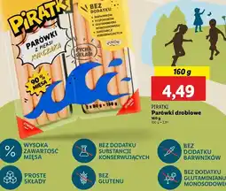 Lidl Parówki z piersi kurczaka Pikok Piratki oferta