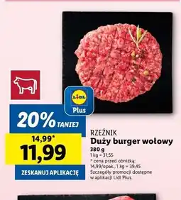 Lidl Big burger Rzeźnik Codzienna Dostawa oferta