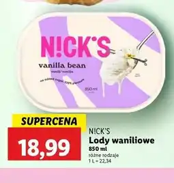 Lidl Lody waniliowe N!Ck's oferta