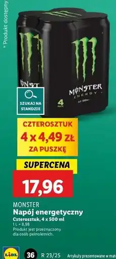 Lidl Napój energetyczny Monster Energy Classic oferta