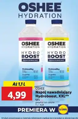 Lidl Napój nawodnienie grejpfrut Oshee Hydro Boost oferta