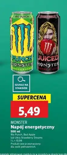 Lidl Napój energetyczny Monster Energy Ultra Strawberry Dreams oferta