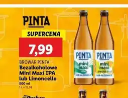 Lidl Piwo limoncello Pinta Mini Maxi 0% oferta