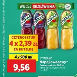 Lidl Napój jabłko jagoda + cytryna mięta Tymbark oferta