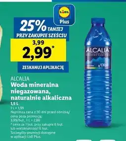Lidl Woda niegazowana Alcalia oferta