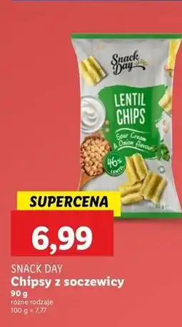 Lidl Chipsy z soczewicy sour cream & onion Snack Day oferta
