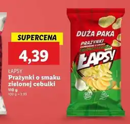 Lidl Prażynki zielona cebulka Łapsy oferta