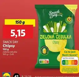 Lidl Chipsy zielona cebulka Snack Day oferta