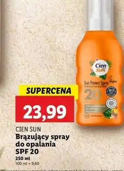 Lidl Spray transparentny do opalania spf 20 Cien Sun oferta