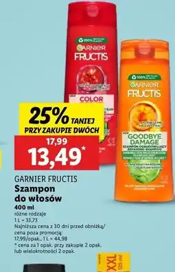 Lidl Szampon wzmacniający z ekstraktem olejku owoców amli Garnier Fructis Goodbye Damage oferta