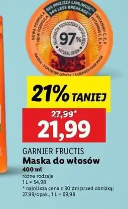 Lidl Maska do włosów papaya Garnier Fructis Hair Food oferta