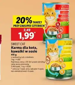 Lidl Karma w sosie z drobiem Sweet Cat oferta