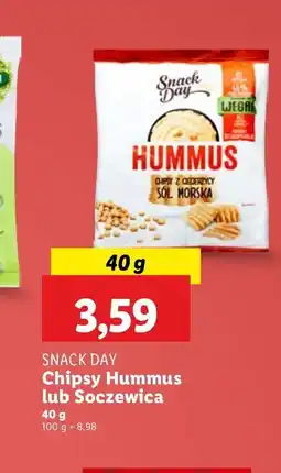 Lidl Chipsy z ciecierzycy o smaku hummusa Snack day oferta
