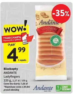 Intermarche Biszkopty ANDANTE Ladyfingers 220g oferta