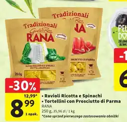 Intermarche Tortellini con Prosciutto di Parma 250g Rana oferta