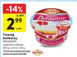 Intermarche Twaróg Delikatny 150g PRESIDENT oferta