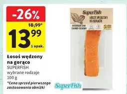 Intermarche Łosoś wędzony na gorąco 100g SUPERFISH oferta