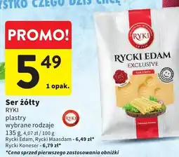Intermarche Ser żółty plastry 135g RYKI oferta