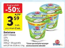 Intermarche Śmietana 12% 330g ZOTT PRIMO oferta