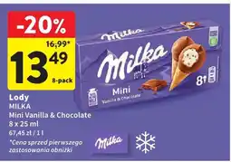 Intermarche Lody MILKA Mini Vanilla & Chocolate 8 x 25 ml oferta