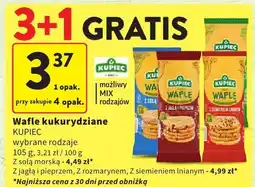 Intermarche Wafle kukurydziane Kupiec różne rodzaje 105g oferta