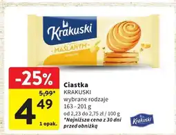 Intermarche Ciastka KRAKUSKI wybrane rodzaje 163 - 201 g oferta